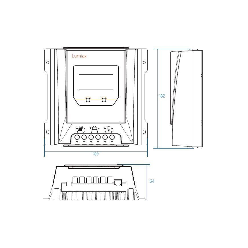 Контроллер заряда солнечных батарей MPPT MT2075 12/24V/20A