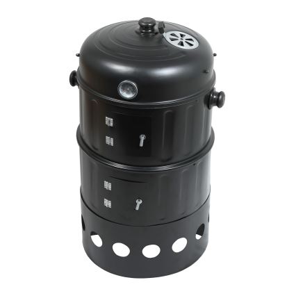 Коптильня на углях 3в1 черный