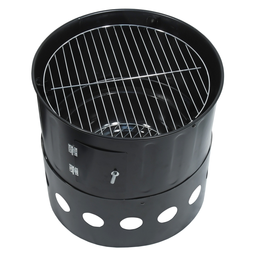 Коптильня на углях 3в1 черный