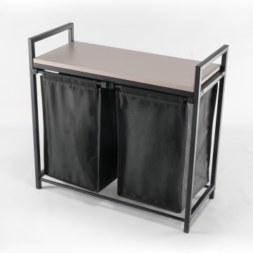 Корзина для белья 75x70 см черный