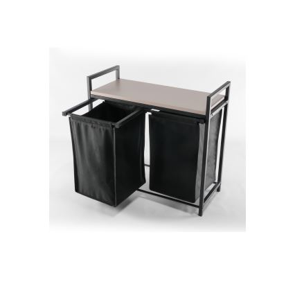 Корзина для белья 75x70 см черный