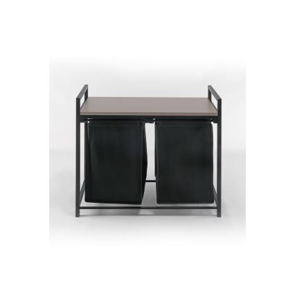 Корзина для белья 75x70 см черный