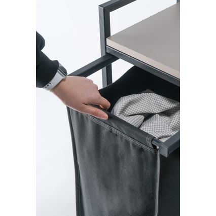 Корзина для белья 75x70 см черный