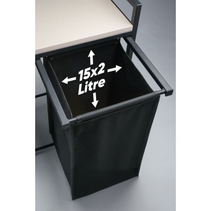 Корзина для белья 75x70 см черный