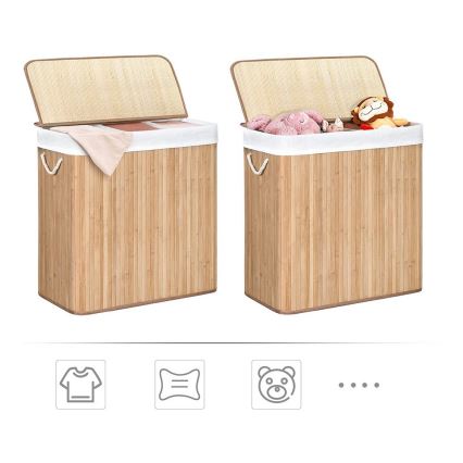 Корзина для белья GUS, коричневая