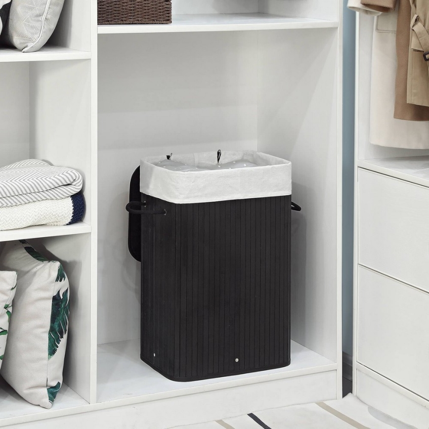 Корзина для белья GUS — чёрная