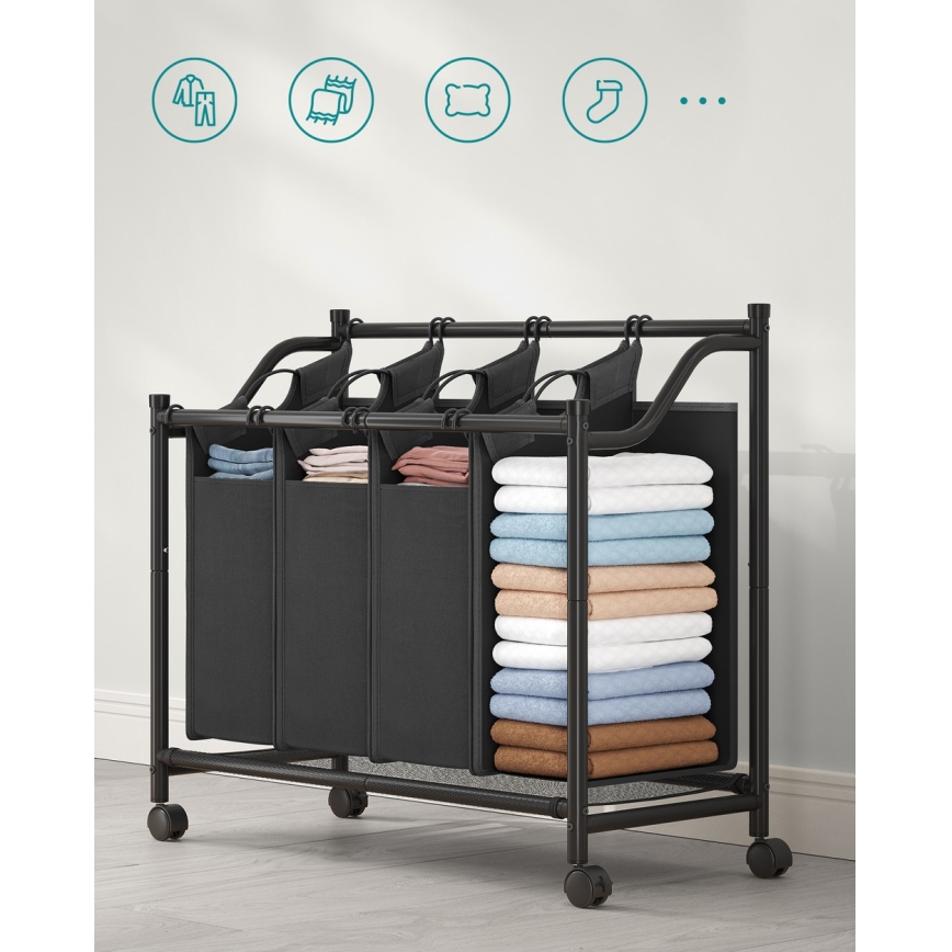 Корзина для белья LINA чёрная