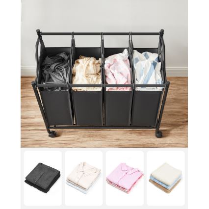 Корзина для белья LINA чёрная