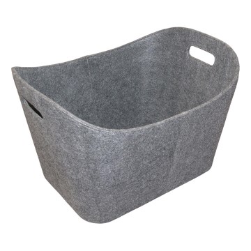 Корзина из фетра с ручками 35x55 см серый