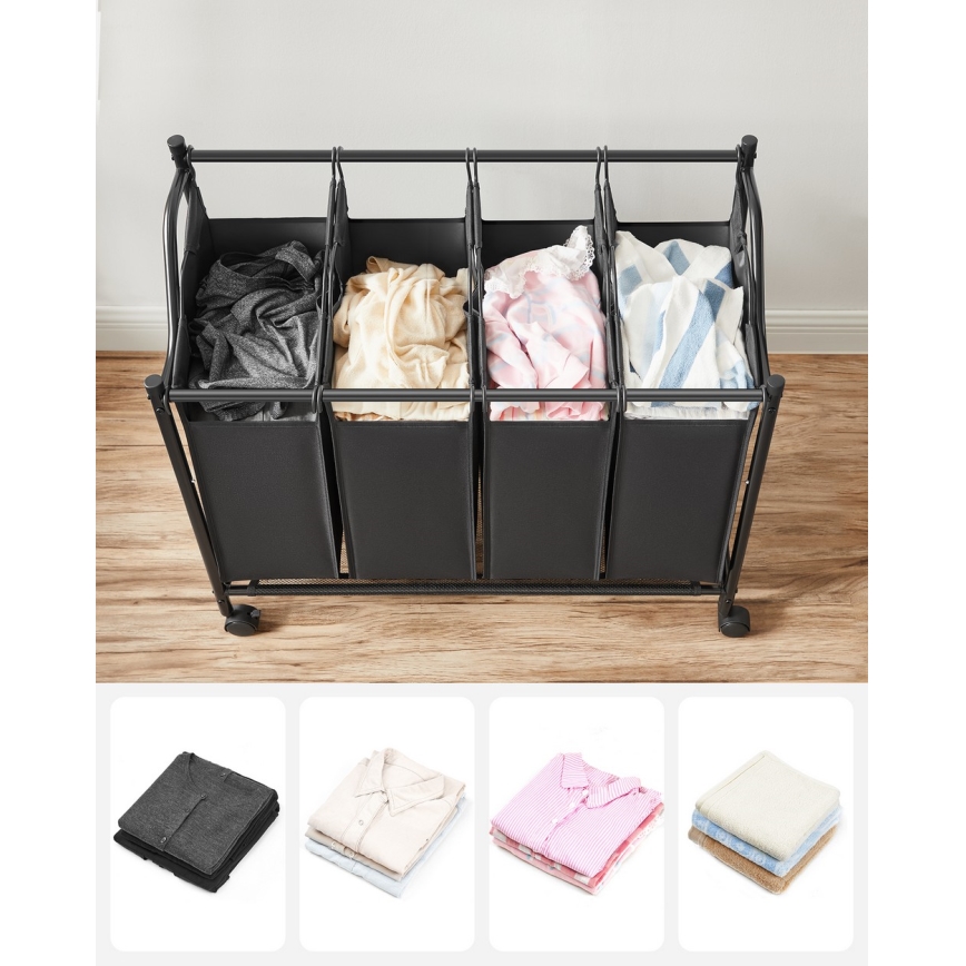 Кошик для білизни LINA чорний