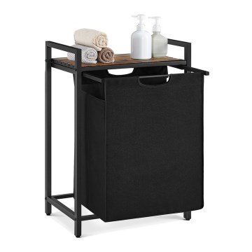 Кошик для білизни REX коричневий/чорний