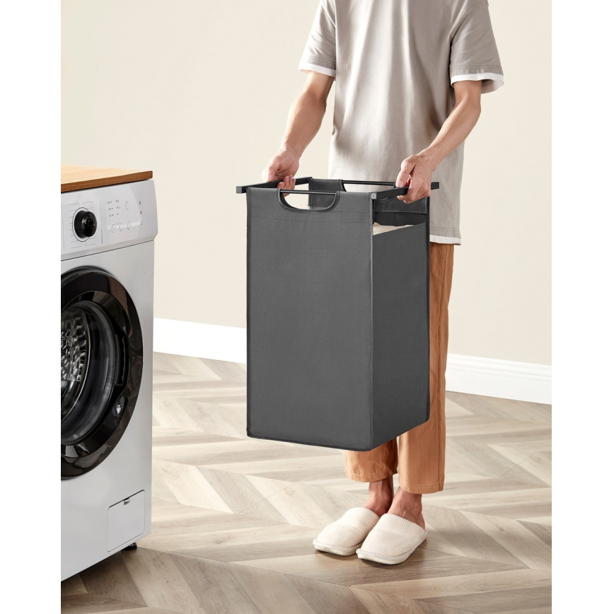 Кошик для білизни REX коричневий/сірий