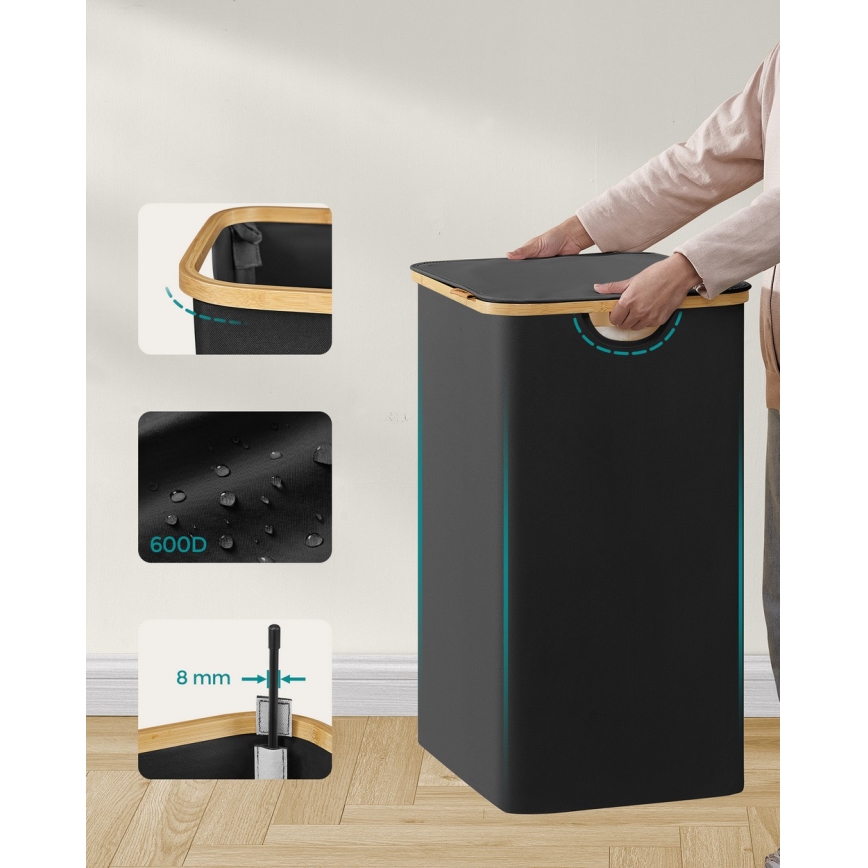 Кошик для білизни TATE чорний