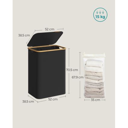 Кошик для білизни TATE чорний