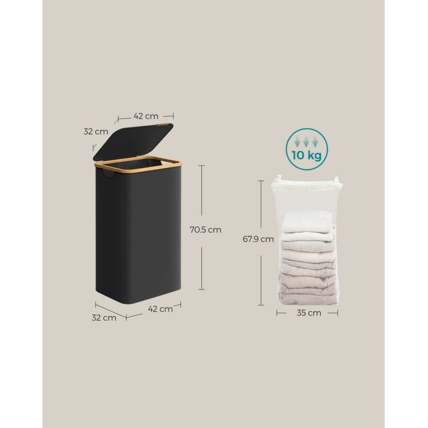 Кошик для білизни TATE чорний