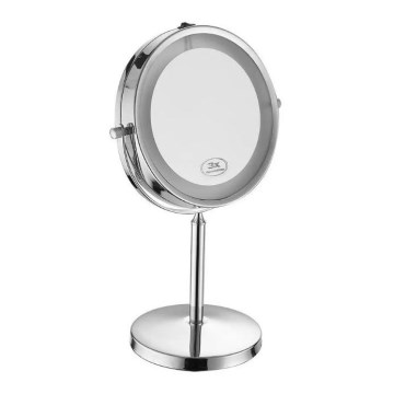 Косметическое зеркало со светодиодной подсветкой LED/3W/6V 4xAA IP44
