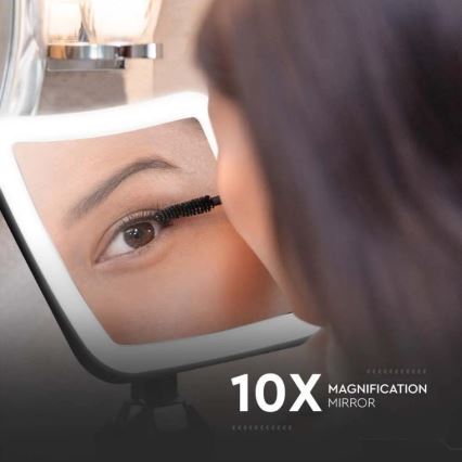 Косметическое зеркало со светодиодной подсветкой LED/3,2W/4,5V 3xAA IP44