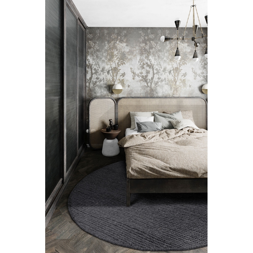 Ковёр FIR WOOL 160 см 2600 г/м2 антрацит/натуральный