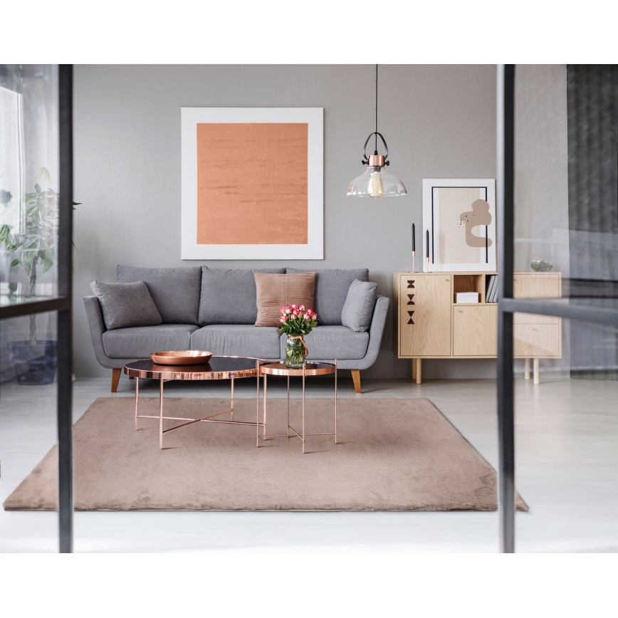 Ковёр RABBIT-ROSA NEW 120×170 см, плотность 2000 г/м², бежевый