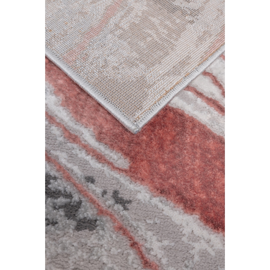 Ковер STONE 80x140 см розовый/серый