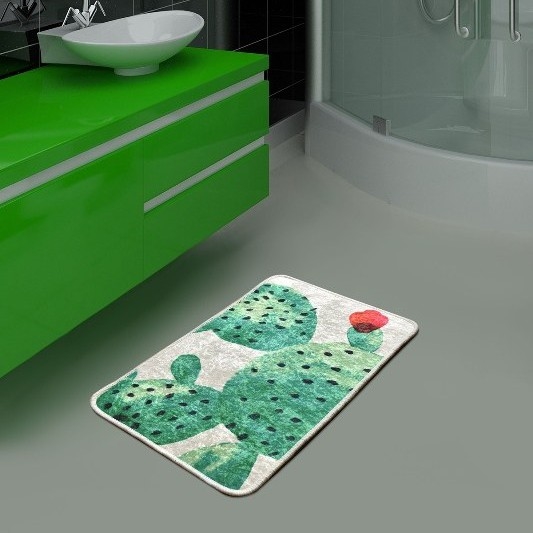 Коврик для ванной GREEN 40x60 см зеленый