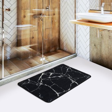 Коврик для ванной MARBLE 40x60 см черный
