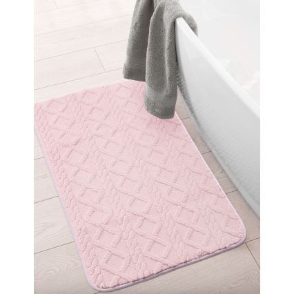 Коврик для ванной NEW STYLE 3D 60x90 см розовый