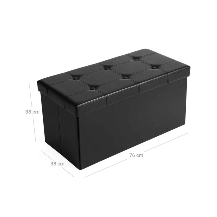 Кожаная скамья SULTAN, чёрная