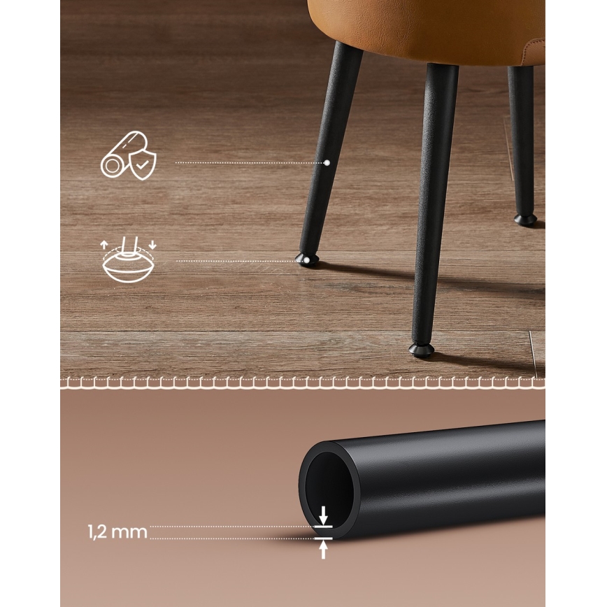 Кожаный пуф CORE коньячный