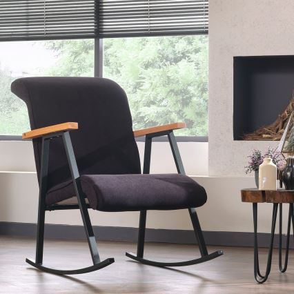 Кресло-качалка LUNI чёрное