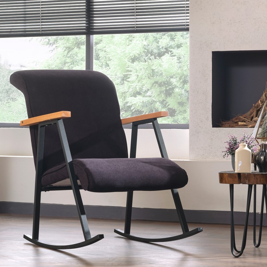 Кресло-качалка LUNI чёрное