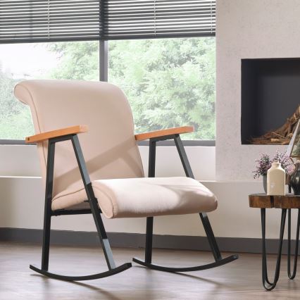 Кресло-качалка LUNI, кремовое