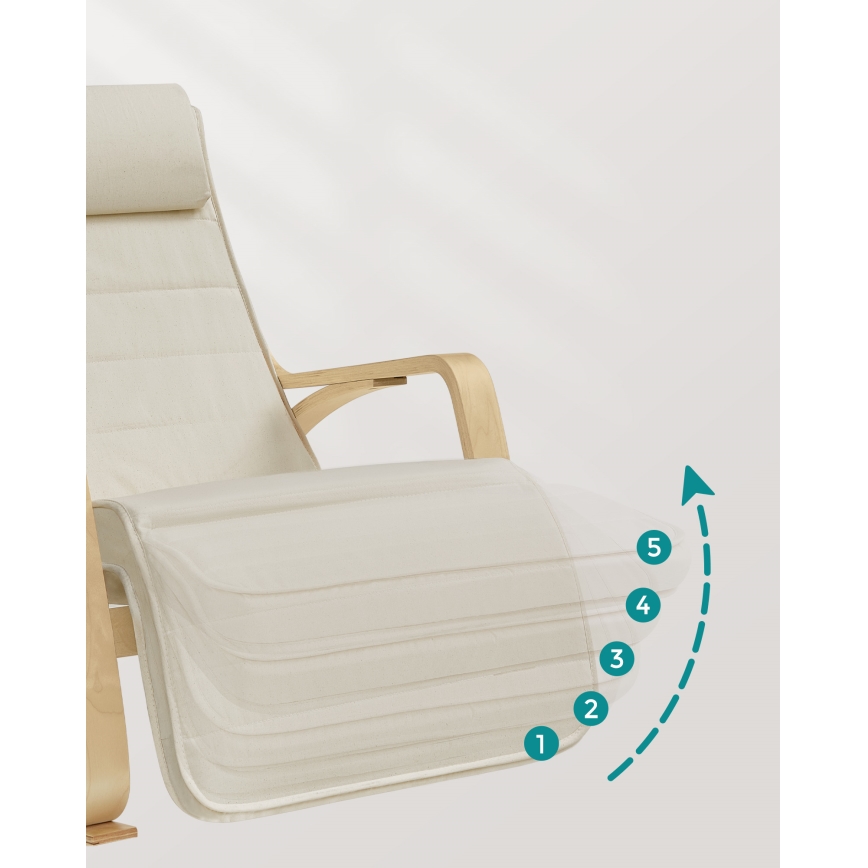 Кресло-качалка RESTLY, бежевое