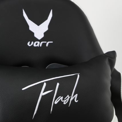 Крісло геймерське VARR Flash з LED RGB-підсвіткою + дистанційне керування чорний/білий