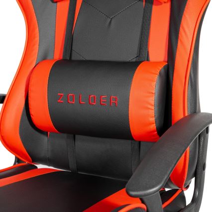 Крісло геймерське VARR Zolder чорний/червоний