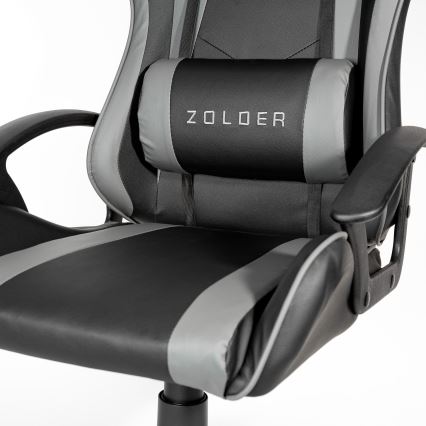 Крісло геймерське VARR Zolder чорний/сірий