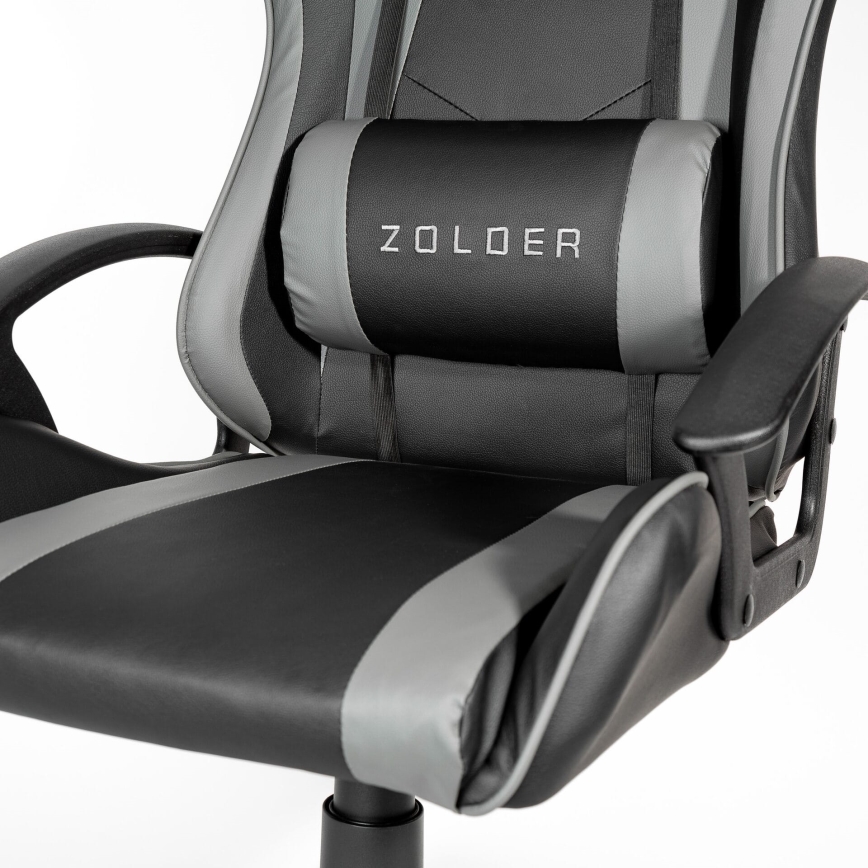 Крісло геймерське VARR Zolder чорний/сірий