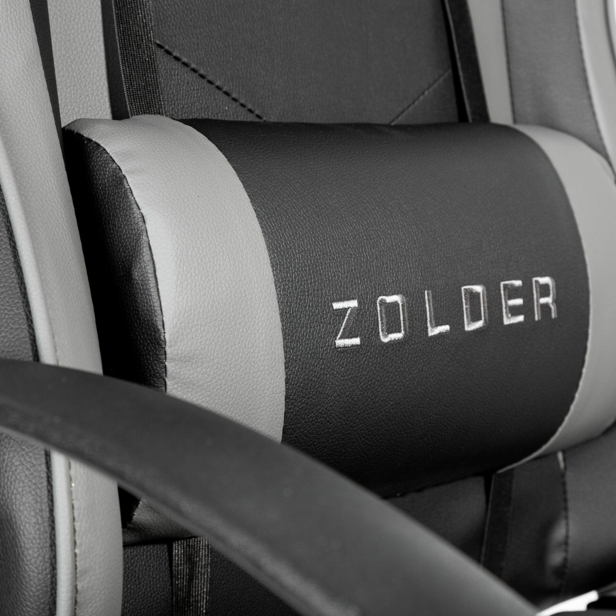 Крісло геймерське VARR Zolder чорний/сірий