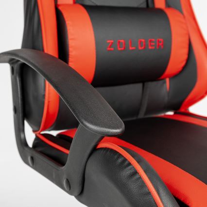 Крісло геймерське VARR Zolder чорний/червоний
