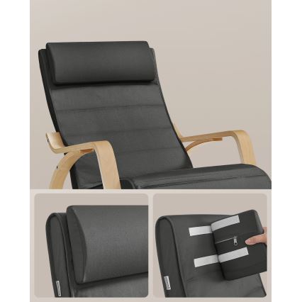 Крісло-гойдалка RESTLY темно-сіре