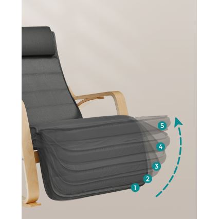 Крісло-гойдалка RESTLY темно-сіре