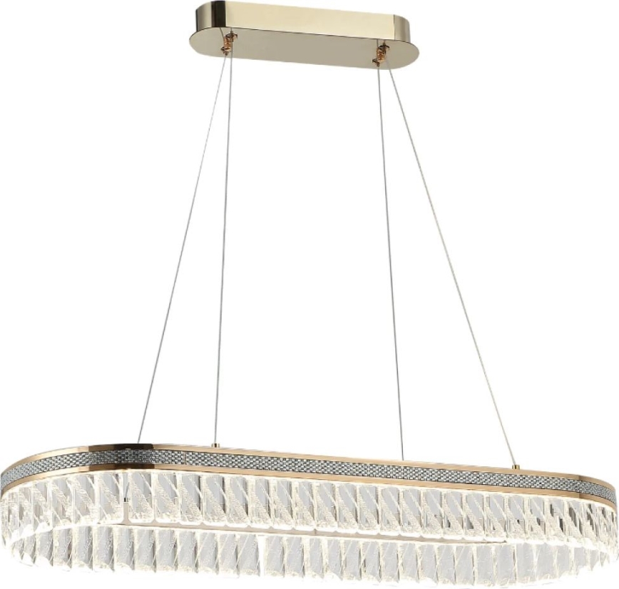 Кришталева LED-люстра THALIA на тросі, з регулюванням яскравості, LED/50W/230V 3000-6000K + пульт дистанційного керування