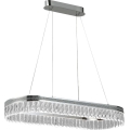 Кришталева LED-люстра THALIA на тросі, з регулюванням яскравості, LED/50W/230V 3000-6000K + пульт дистанційного керування