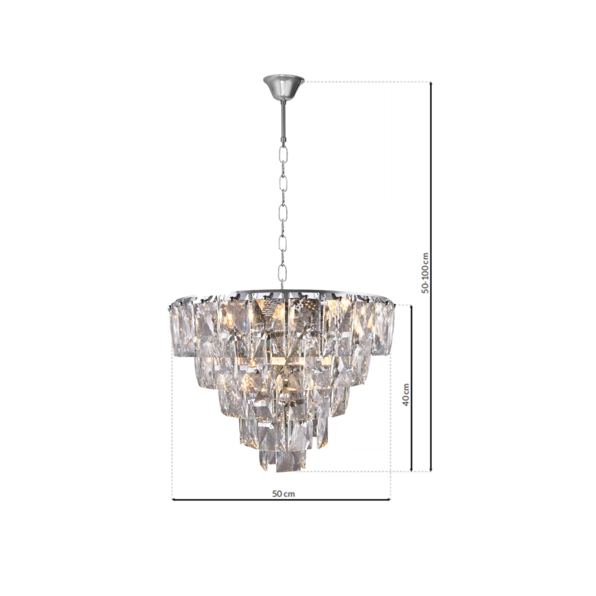 Кришталева люстра на ланцюжку CHELSEA 6xE14/40W/230V