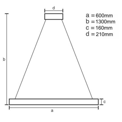 Кришталева підвісна LED люстра з регулюванням яскравості LED/40W/230V 3000-6500K + пульт дистанційного керування