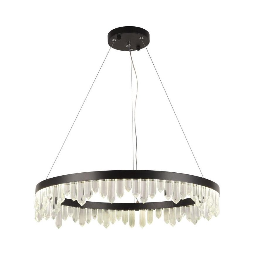 Кришталева підвісна LED люстра з регулюванням яскравості LED/40W/230V 3000-6500K + пульт дистанційного керування