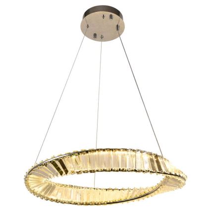 Кришталева підвісна LED люстра з регулюванням яскравості LED/40W/230V 3000-6500K + пульт дистанційного керування