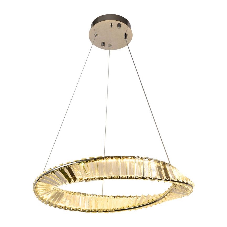 Кришталева підвісна LED люстра з регулюванням яскравості LED/40W/230V 3000-6500K + пульт дистанційного керування