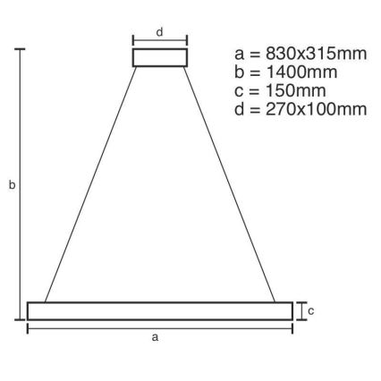 Кришталева підвісна LED люстра з регулюванням яскравості LED/45W/230V 3000-6500K + пульт дистанційного керування