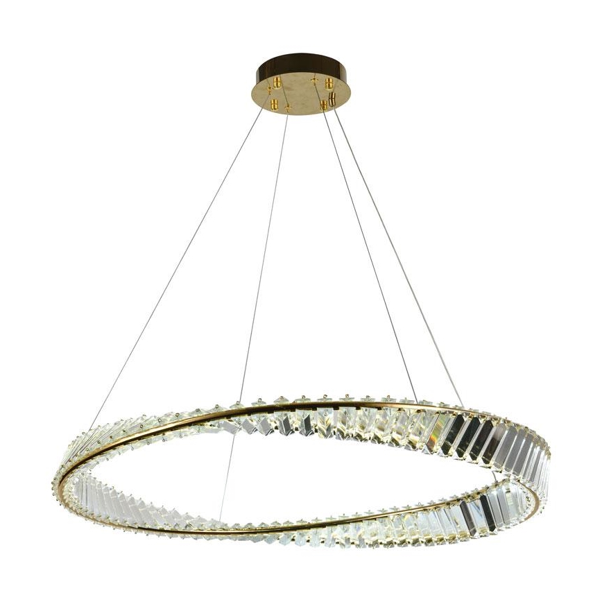 Кришталева підвісна LED люстра з регулюванням яскравості LED/50W/230V 3000-6500K + пульт дистанційного керування